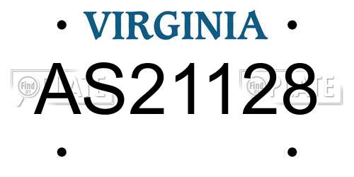 AS21128 Virginia License Plate