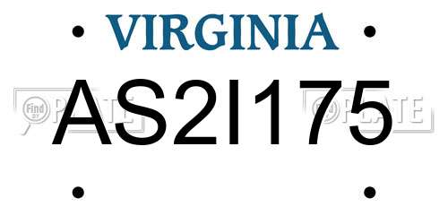 AS2I175 Virginia License Plate