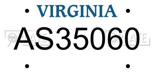 AS35060 Virginia License Plate