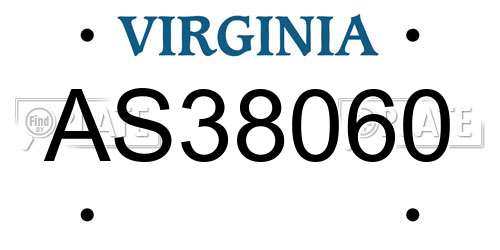 AS38060 Virginia License Plate