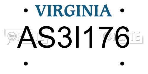 AS3I176 Virginia License Plate