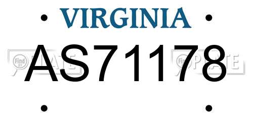 AS71178 Virginia License Plate