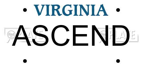 ASCEND Virginia License Plate