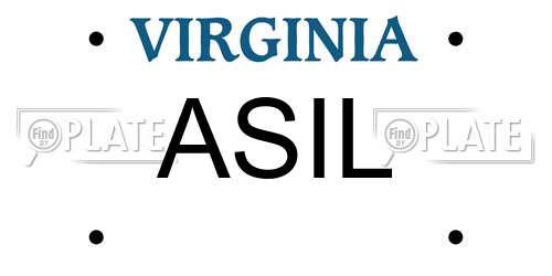 ASIL Virginia License Plate