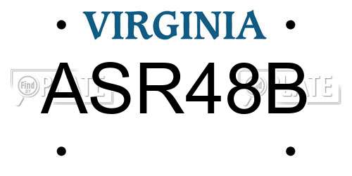 ASR48B Virginia License Plate
