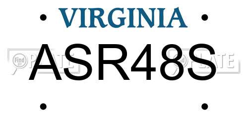 ASR48S Virginia License Plate