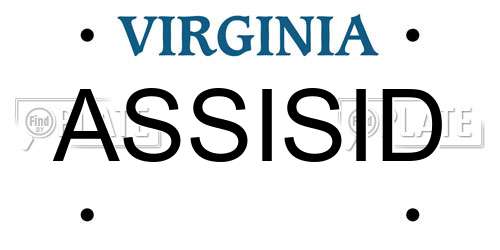 ASSISID Virginia License Plate
