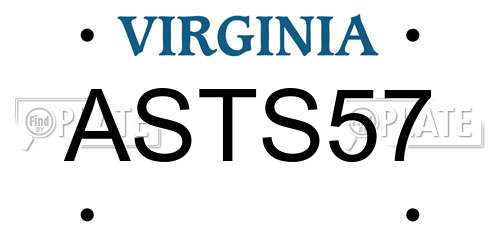 ASTS57 Virginia License Plate