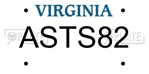 ASTS82 Virginia License Plate