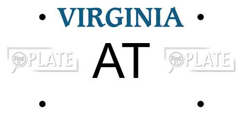 AT Virginia License Plate