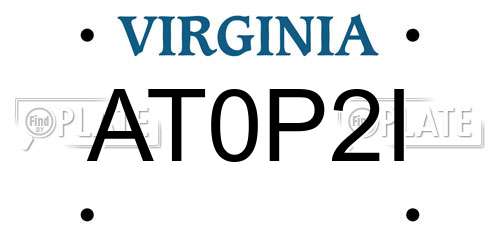 AT0P2I Virginia License Plate