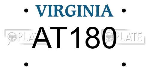 AT180 Virginia License Plate