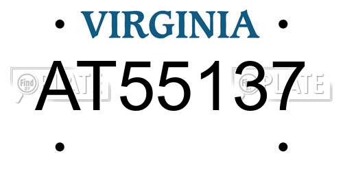 AT55137 Virginia License Plate
