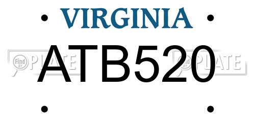 ATB520 Virginia License Plate