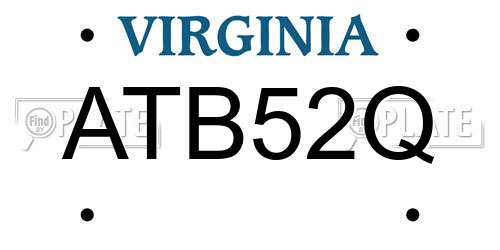 ATB52Q Virginia License Plate