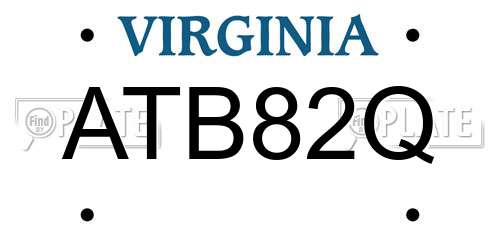 ATB82Q Virginia License Plate