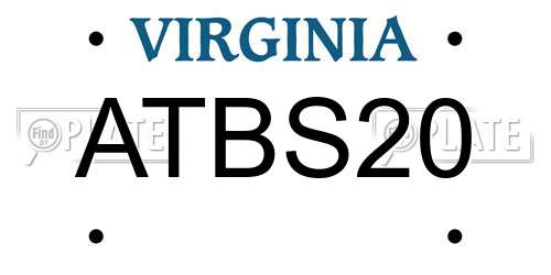 ATBS20 Virginia License Plate