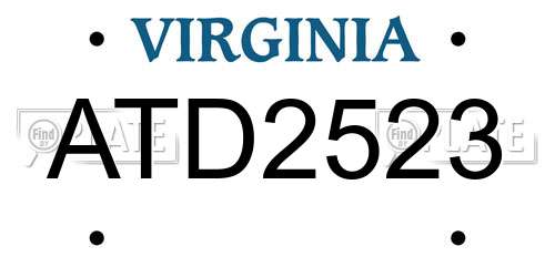 ATD2523 Virginia License Plate