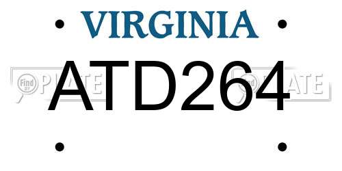 ATD264 Virginia License Plate