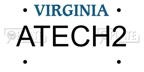 ATECH2 Virginia License Plate