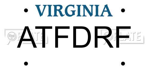 ATFDRF Virginia License Plate