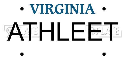 ATHLEET Virginia License Plate