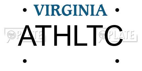 ATHLTC Virginia License Plate