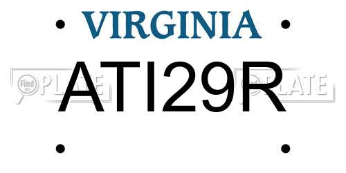 ATI29R Virginia License Plate