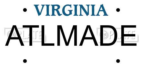 ATLMADE Virginia License Plate
