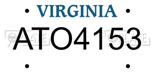 ATO4153 Virginia License Plate