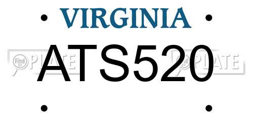 ATS520 Virginia License Plate