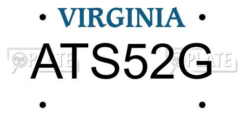 ATS52G Virginia License Plate