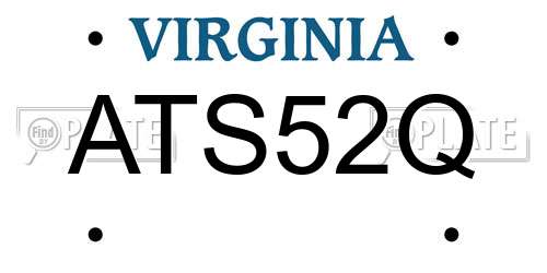 ATS52Q Virginia License Plate