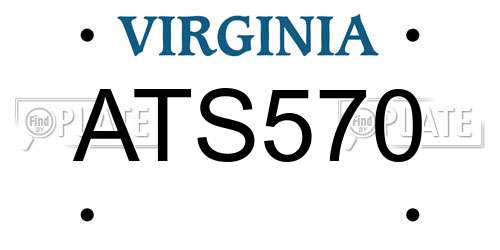 ATS570 Virginia License Plate