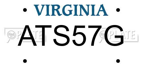 ATS57G Virginia License Plate