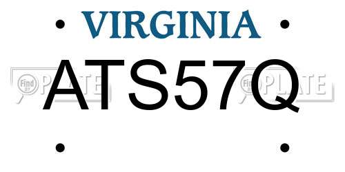 ATS57Q Virginia License Plate