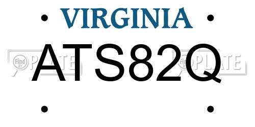 ATS82Q Virginia License Plate