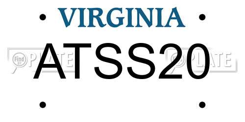 ATSS20 Virginia License Plate