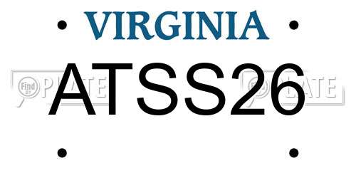ATSS26 Virginia License Plate