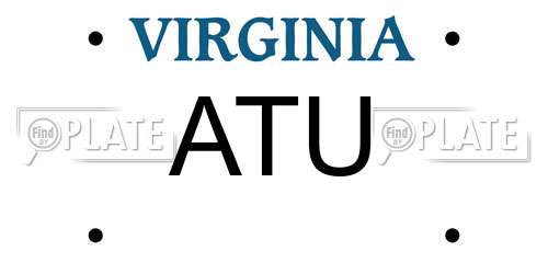 ATU Virginia License Plate