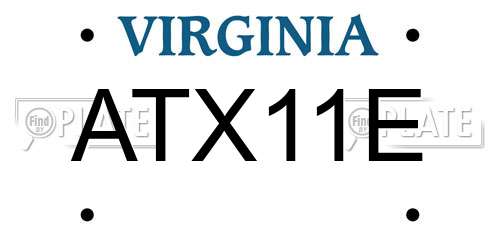 ATX11E Virginia License Plate