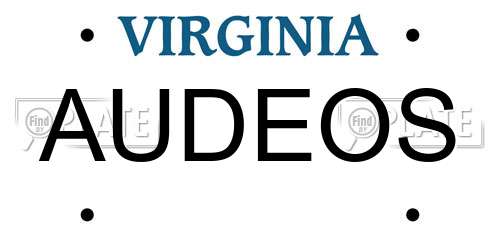 AUDEOS Virginia License Plate