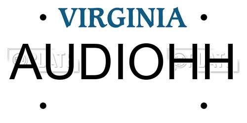 AUDIOHH Virginia License Plate
