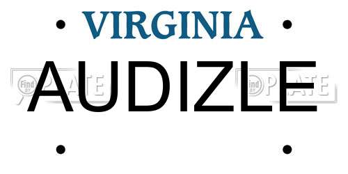 AUDIZLE Virginia License Plate