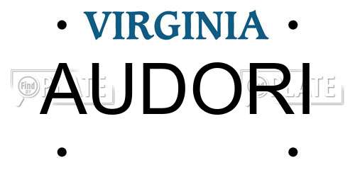 AUDORI Virginia License Plate
