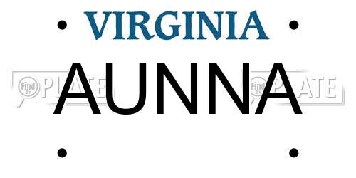 AUNNA Virginia License Plate