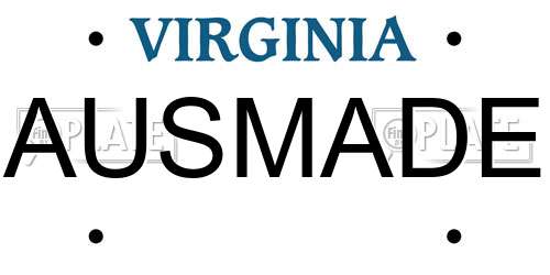 AUSMADE Virginia License Plate