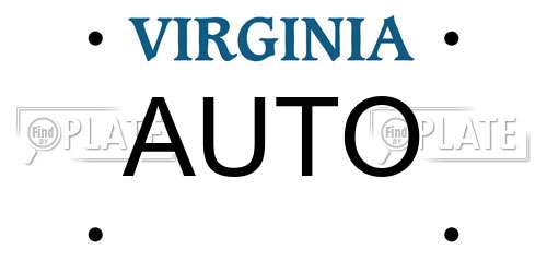 AUTO Virginia License Plate