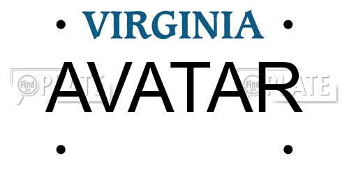 AVATAR Virginia License Plate