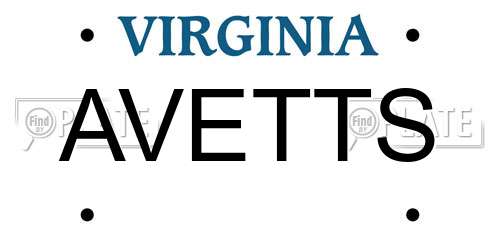 AVETTS Virginia License Plate